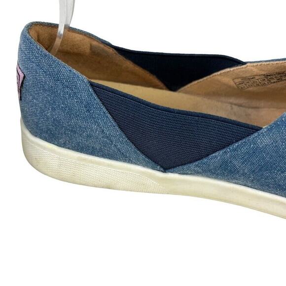 Vionic Ivy Womens Blue Slip On Flats Casual Loafers Canvas Shoes Stretch sz 8.5 - Picture 3 of 16